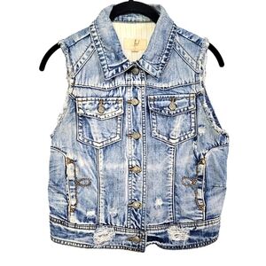 Lost Denim Sleeveless Vest Jacket Size Small